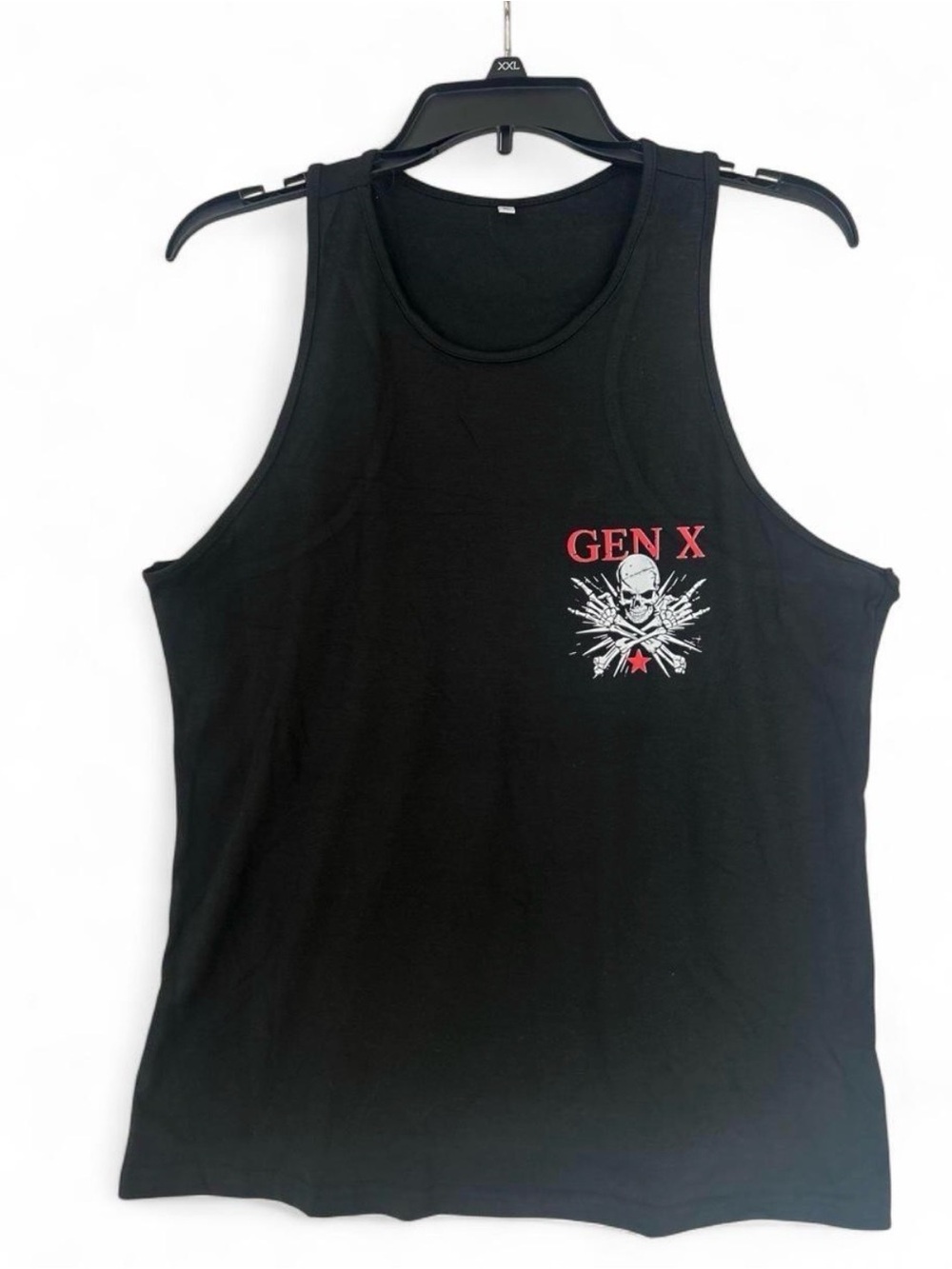 Gen X Black Graphic Tank Top - Men's Sleeveless Shirt